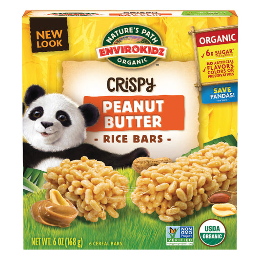Natures Path Organic Crispy Peanut Butter Rice Bars 6 ea