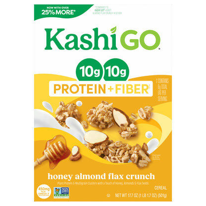 Kashi GO Protein Cereal Honey Almond Flax Crunch, 10g Protein, 17.7 oz