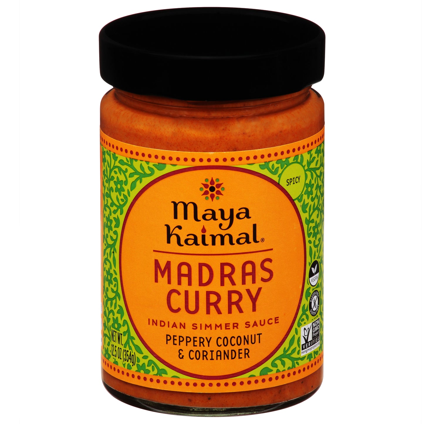 Maya Kaimal Spicy Madras Curry Indian Simmer Sauce 12.5 oz