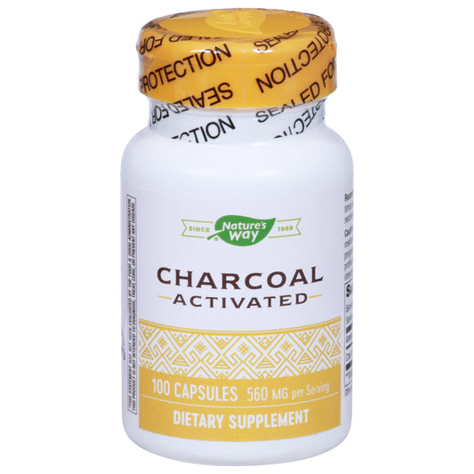 Nature's Way 560 mg Activated Charcoal 100 Capsules