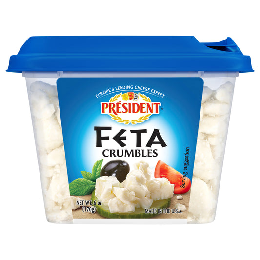 President Feta Cheese Crumbles, 6 oz