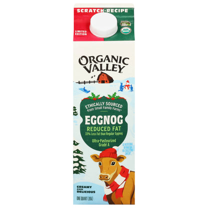 Organic Valley Reduced Fat Eggnog 1 qt