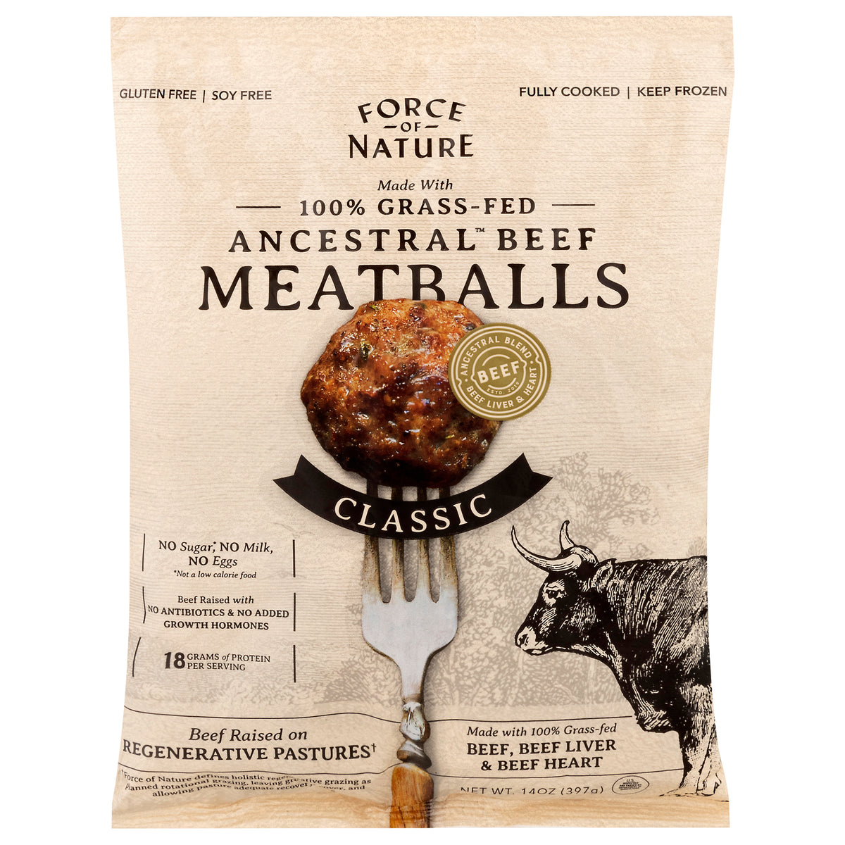 Force of Nature Classic Meatballs 14 oz