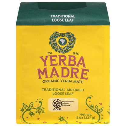 Yerba Madre Organic Traditional Air Dried Loose Leaf Yerba Mate 8 oz