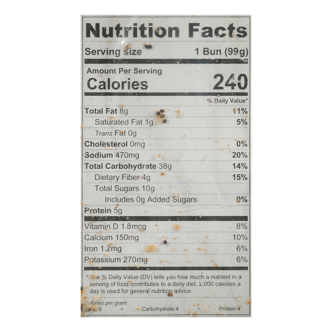 O'Doughs Deluxe Vegan Hamburger Buns 4 ea