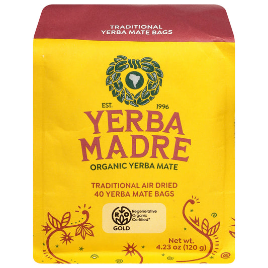 Yerba Madre Organic Traditional Air Dried Yerba Mate 40 Bags