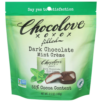 Chocolove 55% Cocoa Mint Creme Dark Chocolate 3.5 oz