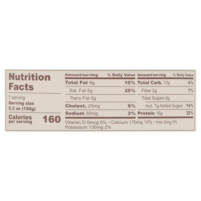 Painterland Sisters Organic 6% Milkfat Icelandic Style Savannah's Peach Skyr Yogurt 5.3 oz