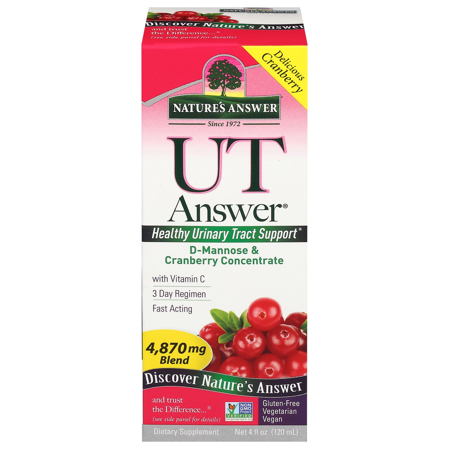 Nature's Answer 4,870 mg Delicious Cranberry UT Answer 4 fl oz