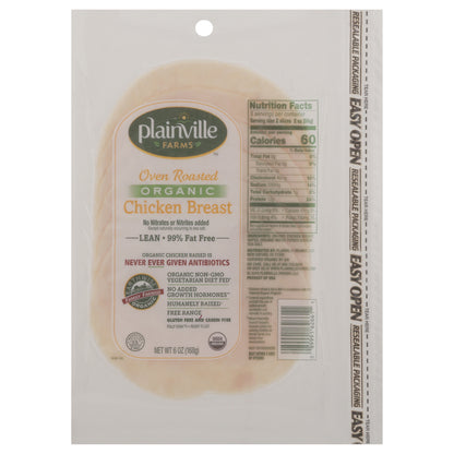 Plainville Farms Oven Roasted Organic Chicken Breast 6 oz
