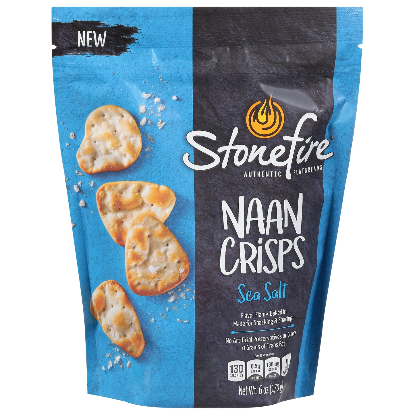 Stonefire Sea Salt Naan Crisps 6 oz