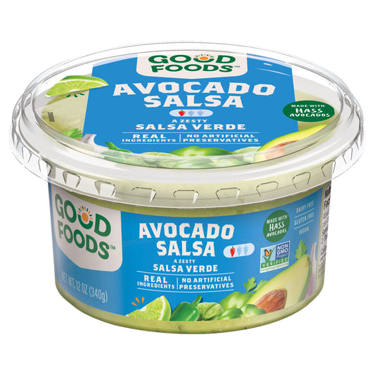Good Foods Avocado Salsa with Fresh Tomatillos 12 oz. Tub