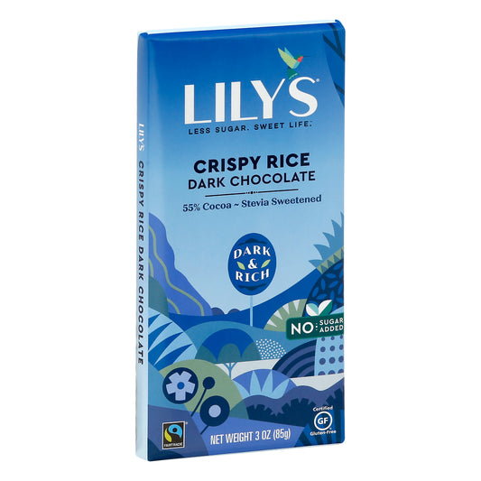 Lilys 55% Cocoa Crispy Rice Dark Chocolate 3 oz
