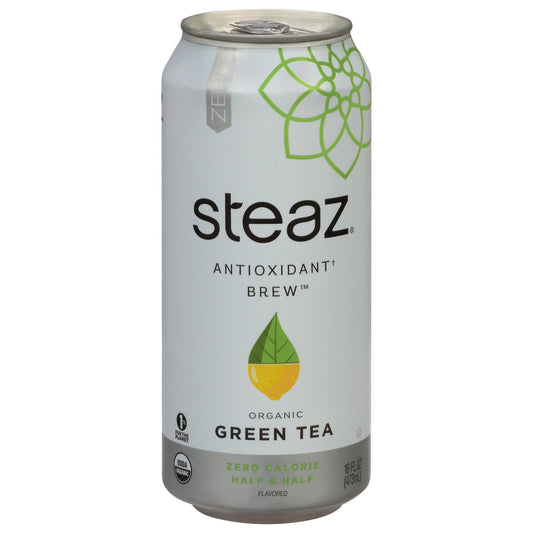 Steaz Brew Antioxidant Brew Organic Zero Calorie Half & Half Flavored Green Tea 16 fl oz