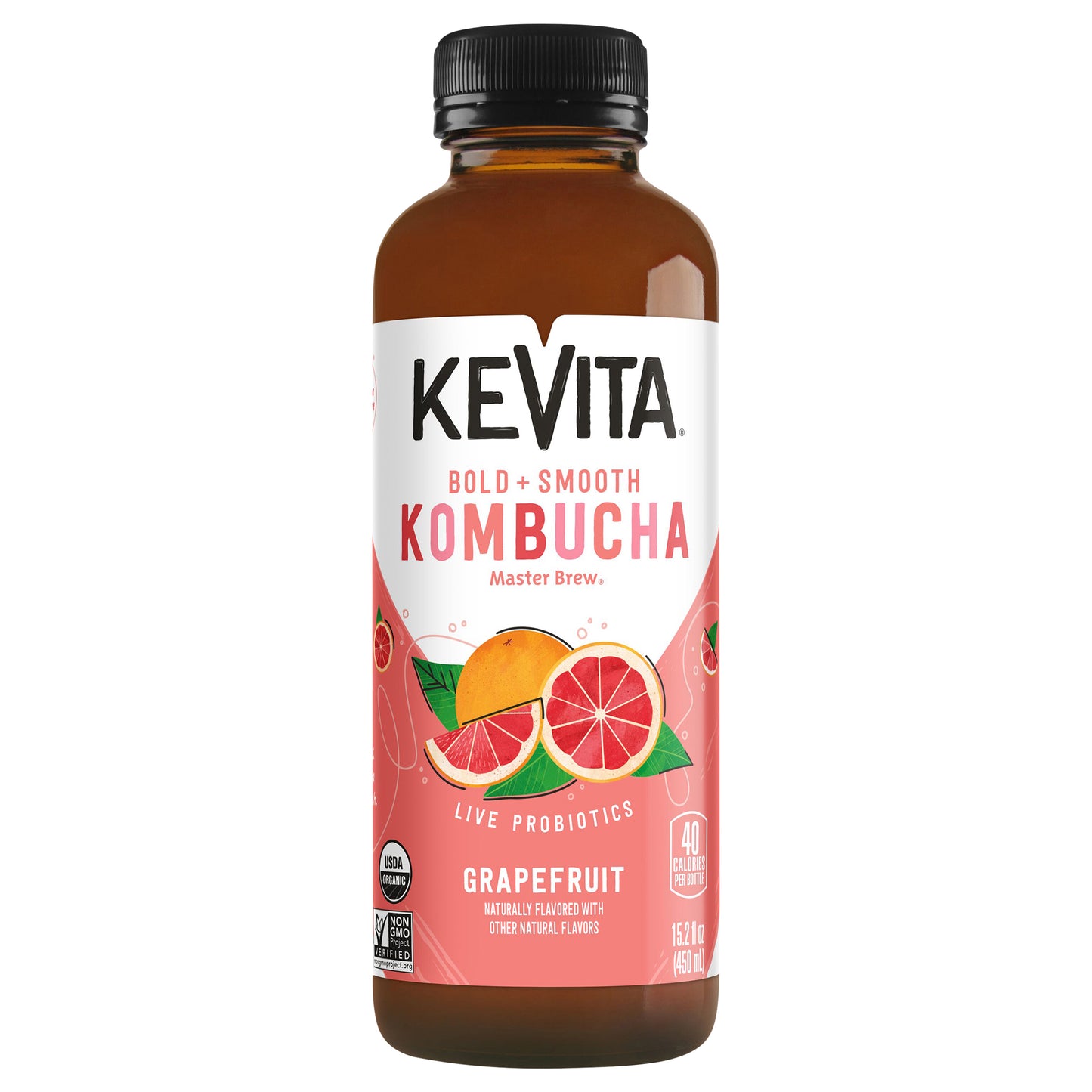 KeVita Master Brew Grapefruit Kombucha 15.2 fl oz