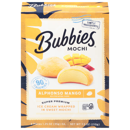 Bubbies Alphonso Mango Mochi 6 - 1.25 oz ea