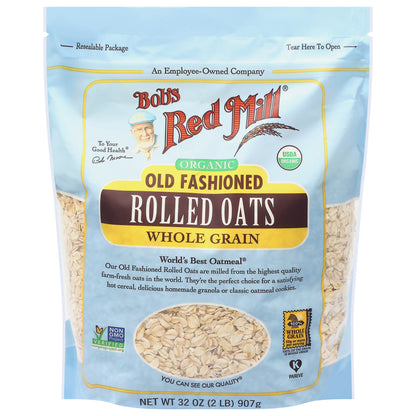 Bob's Red Mill Organic Whole Grain Old Fashioned Rolled Oats 32 oz
