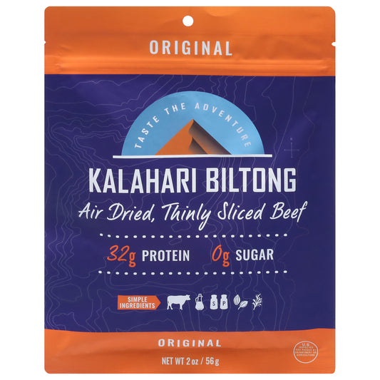 Kalahari Biltong Air Dried Thinly Sliced Original Beef 2 oz