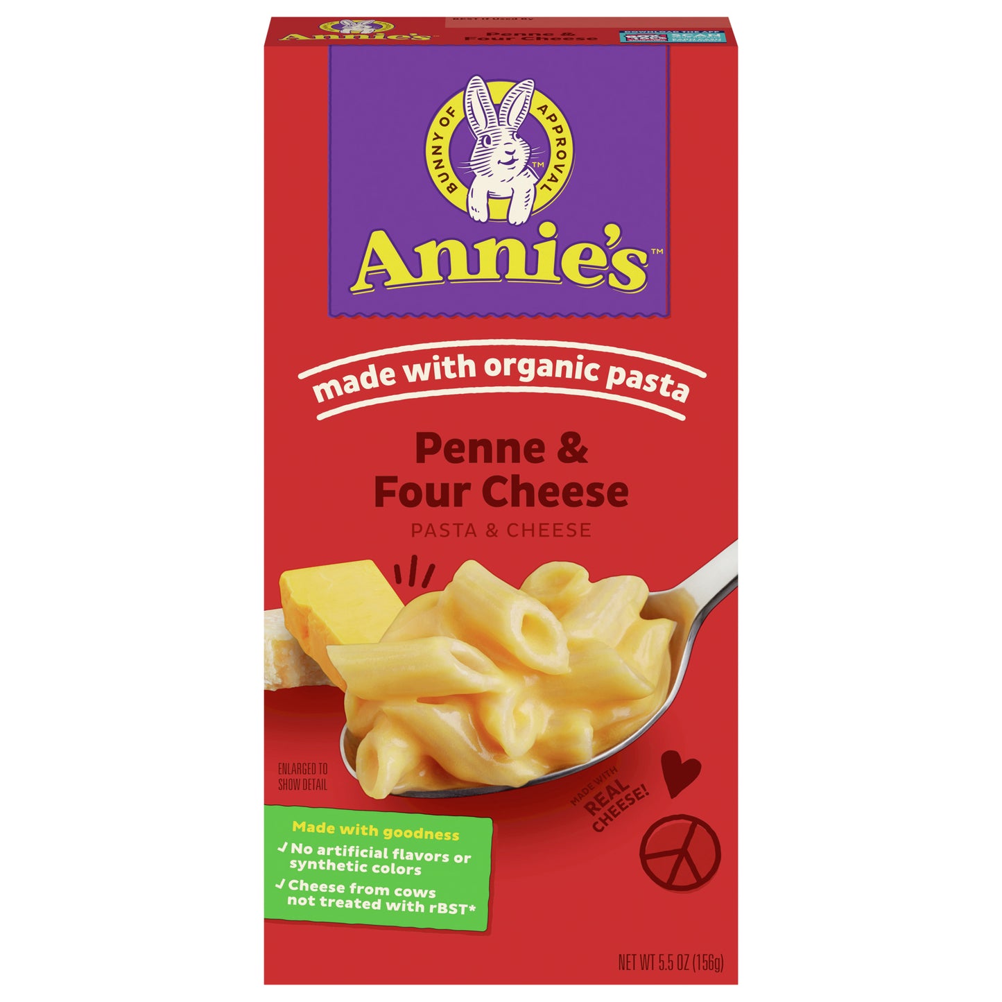 Annie’s Four Cheese Penne Macaroni and Cheese Dinner with Organic Pasta, 5.5 OZ