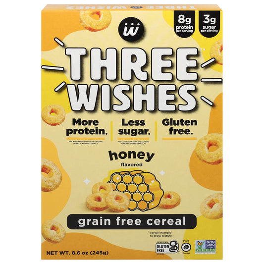 Three Wishes Grain Free Honey Flavored Cereal 8.6 oz