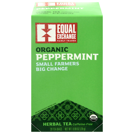 Equal Exchange Caffeine-Free Organic Peppermint Herbal Tea 20 Tea Bags