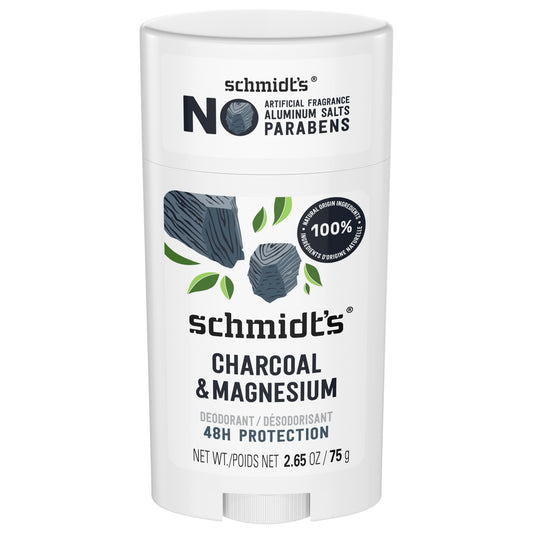 Schmidt's Charcoal & Magnesium with 24 Hour Odor Protection Aluminum-Free Vegan Deodorant