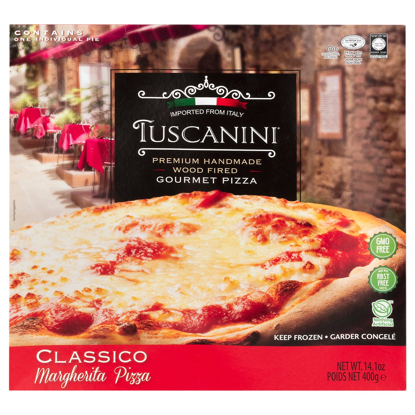 Tuscanini Premium Handmade Wood Fired Gourmet Classico Margherita Pizza 14.1 oz