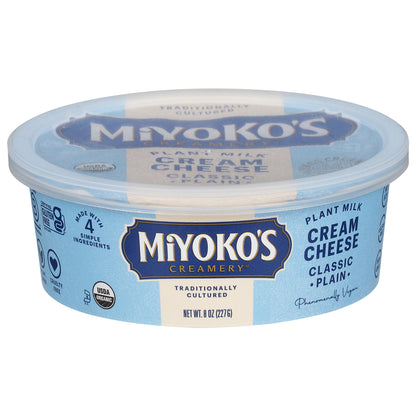 Miyoko's Creamery Classic Plain Plant Milk Cream Cheese 8 oz