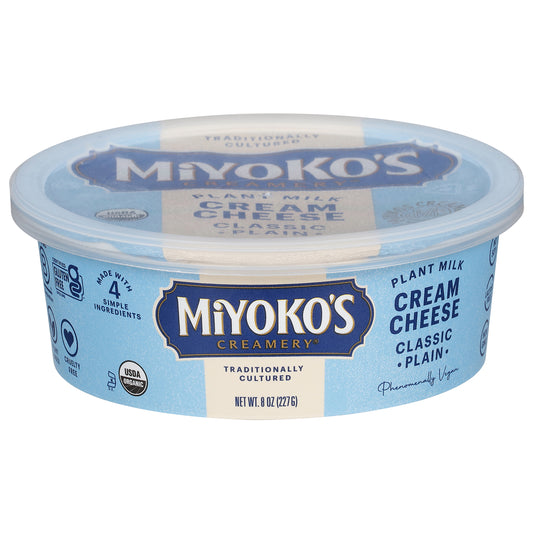 Miyoko's Creamery Classic Plain Plant Milk Cream Cheese 8 oz