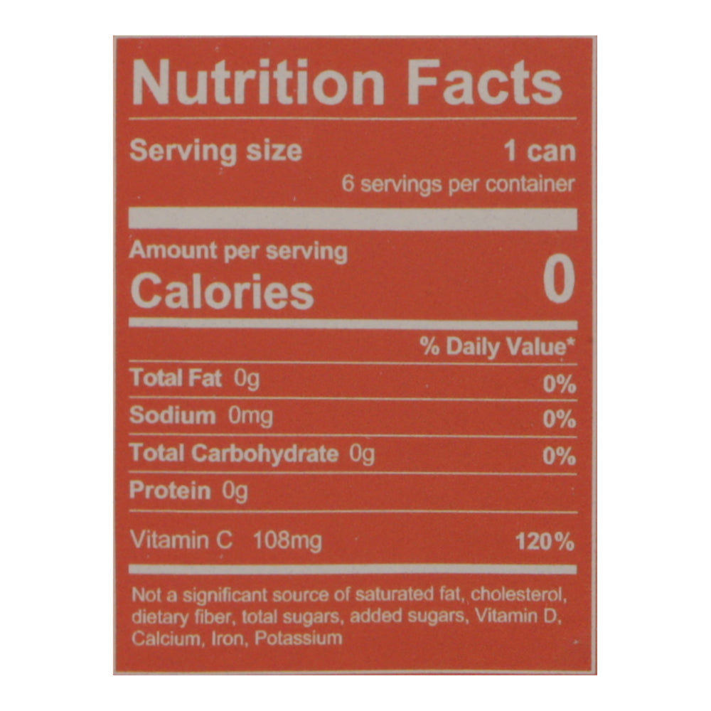 Hop Wtr Non-Alcoholic Blood Orange Sparkling Hop Water 6 - 12 oz Cans