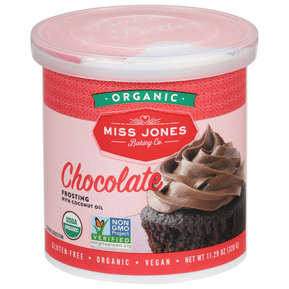 Miss Jones Baking Co. Organic Chocolate Frosting with Coconut Oil 11.29 oz