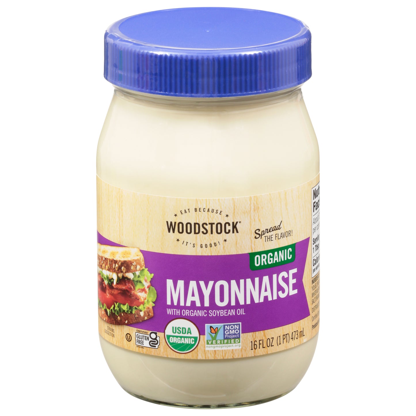 Woodstock Organic Mayonnaise with Organic Soybean Oil 16 fl oz