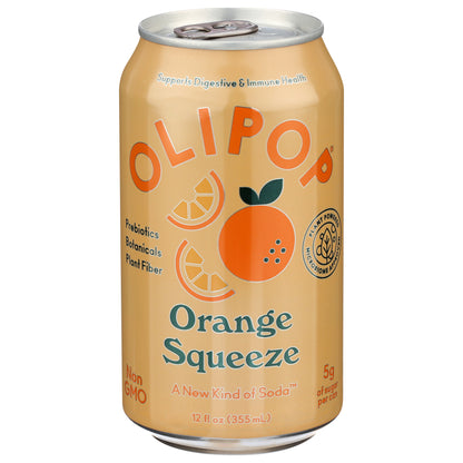 OLIPOP Orange Squeeze, A New Kind of Soda 12 fl oz