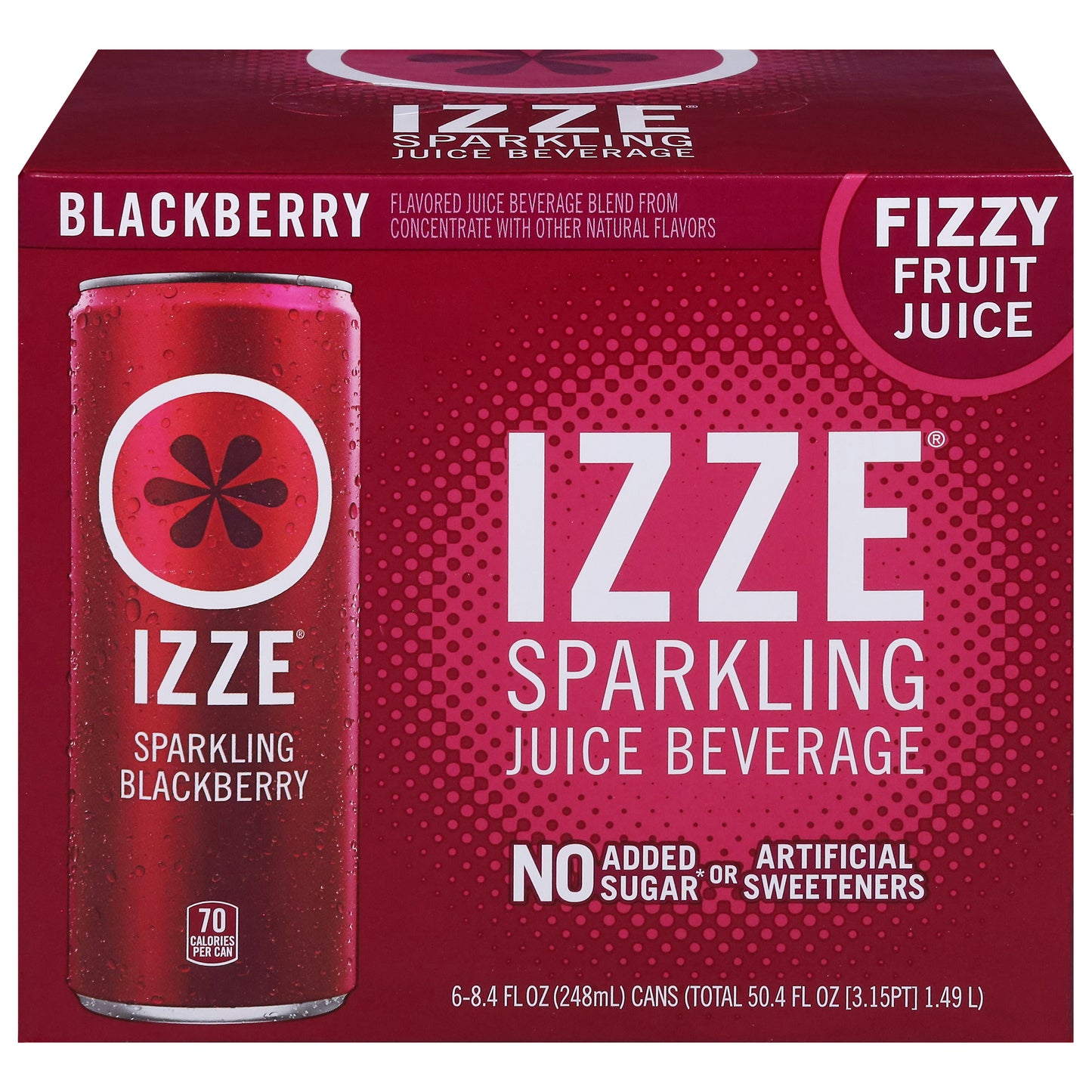 Izze Sparkling Blackberry Juice Beverage 6 - 8.4 fl oz Cans