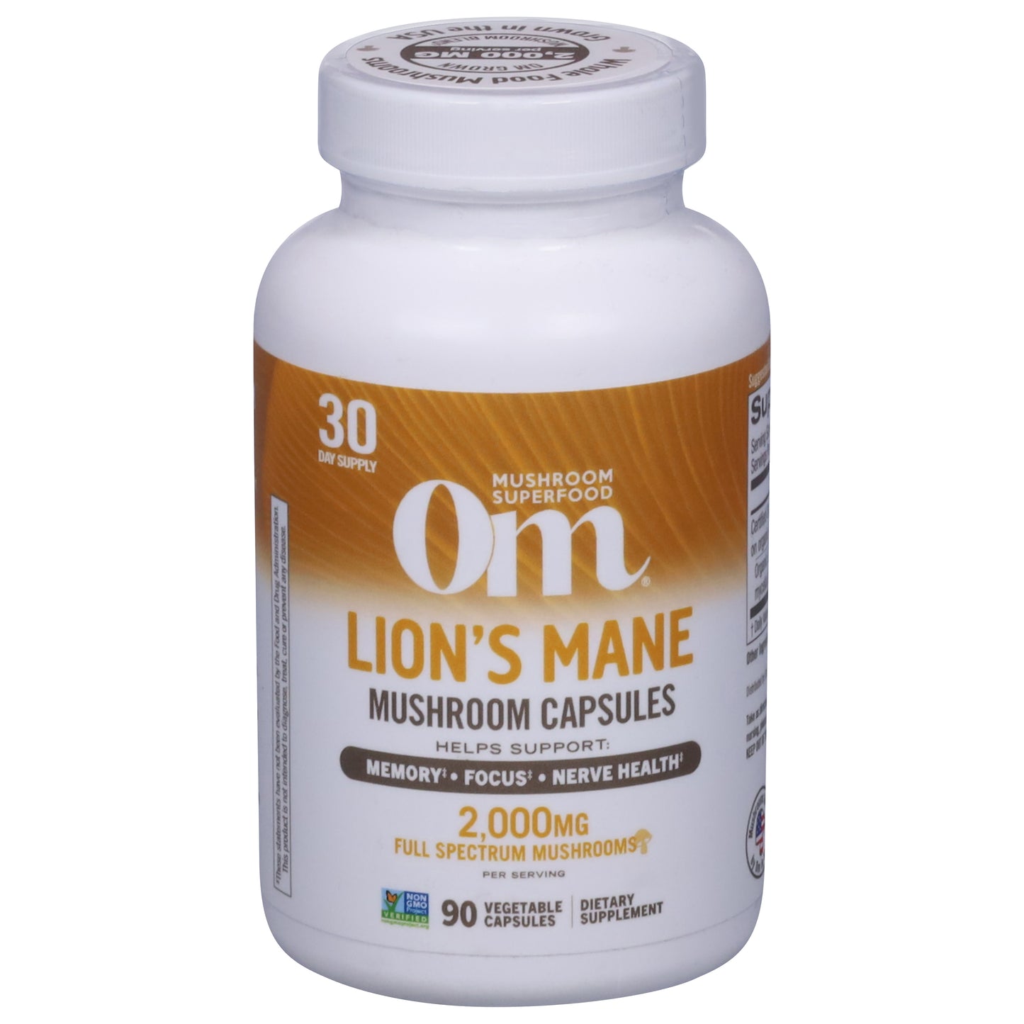 Om 2,000 mg Lion's Mane 90 Vegetable Capsules
