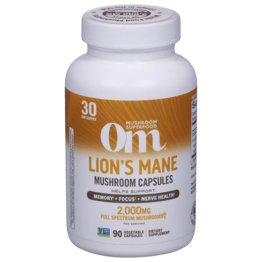 Om 2,000 mg Lion's Mane 90 Vegetable Capsules