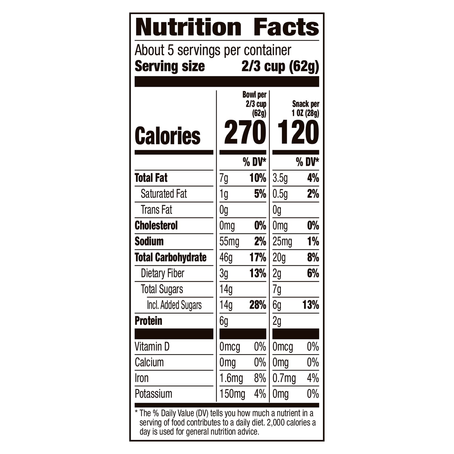 Cascadian Farm Organic Granola, Oats and Honey Cereal, Resealable Pouch, 11 oz.