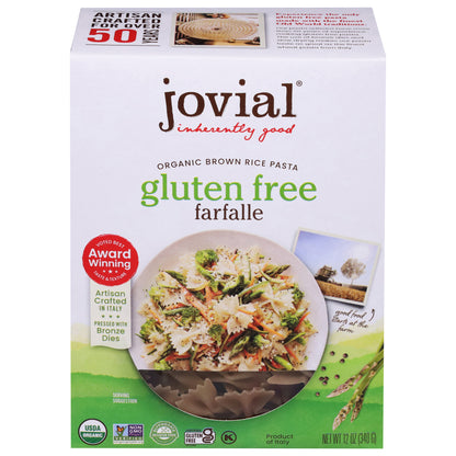 Jovial Organic Brown Rice Pasta Farfalle 12 oz