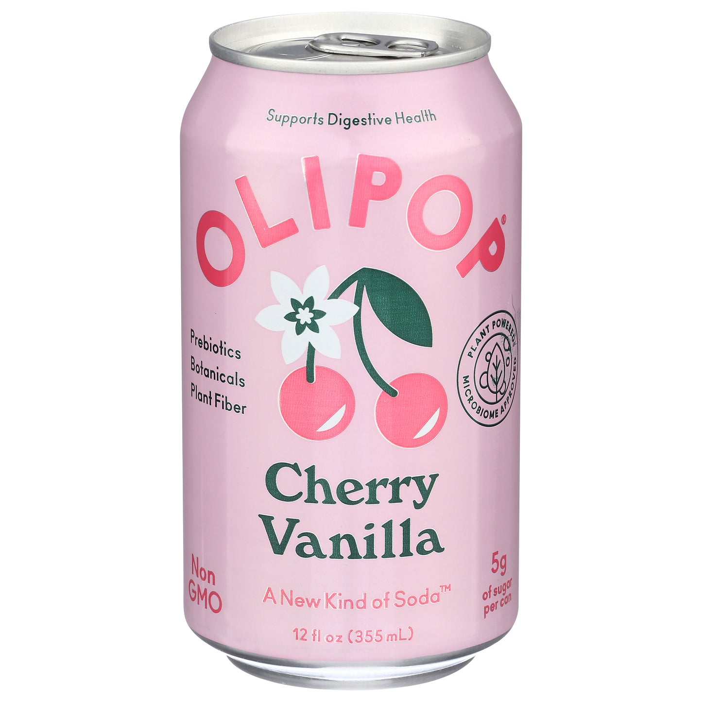 OLIPOP Cherry Vanilla, A New Kind of Soda 12 fl oz