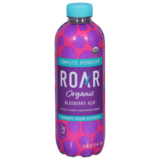 Roar Organic Blueberry Acai Vitamin Enhanced Beverage 18 fl oz