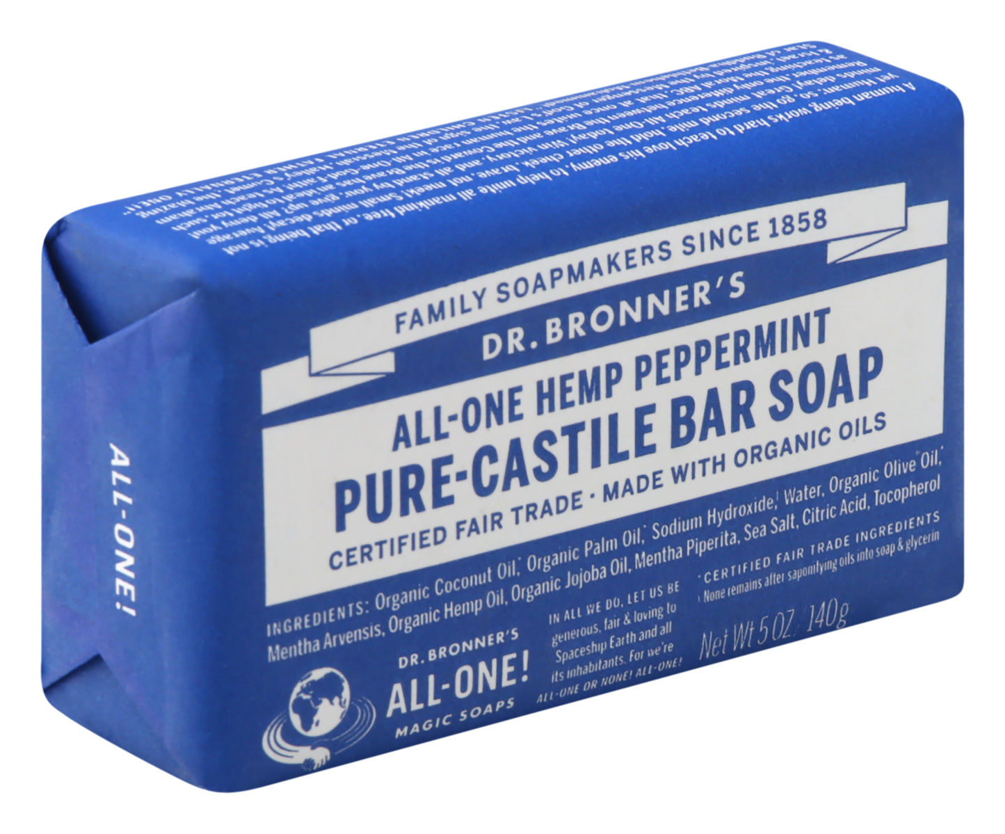 Dr Bronners Bar Soap 5 oz - Peppermint