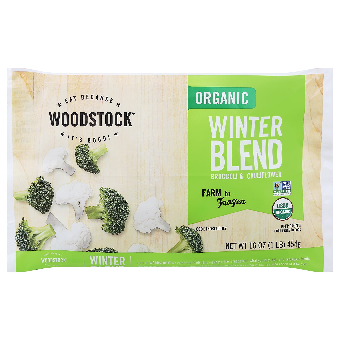 Woodstock Organic Broccoli & Cauliflower Winter Blend 16 oz