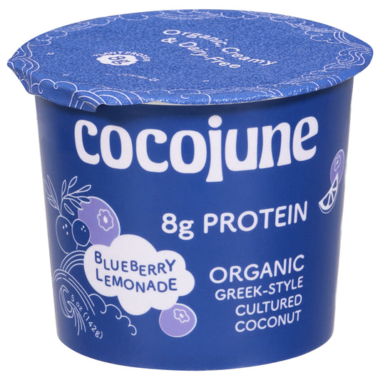 Cocojune Organic Greek-Style Cultured Coconut Blueberry Lemonade Yogurt 5 oz