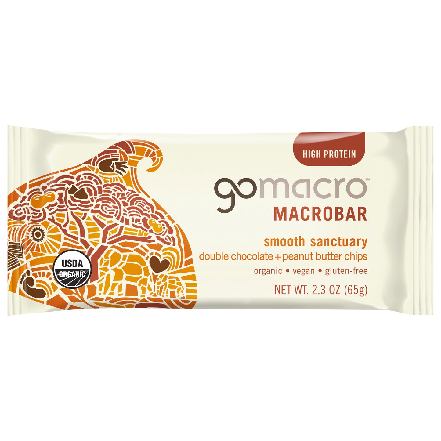 GoMacro Double Chocolate + Peanut Butter Chips MacroBar