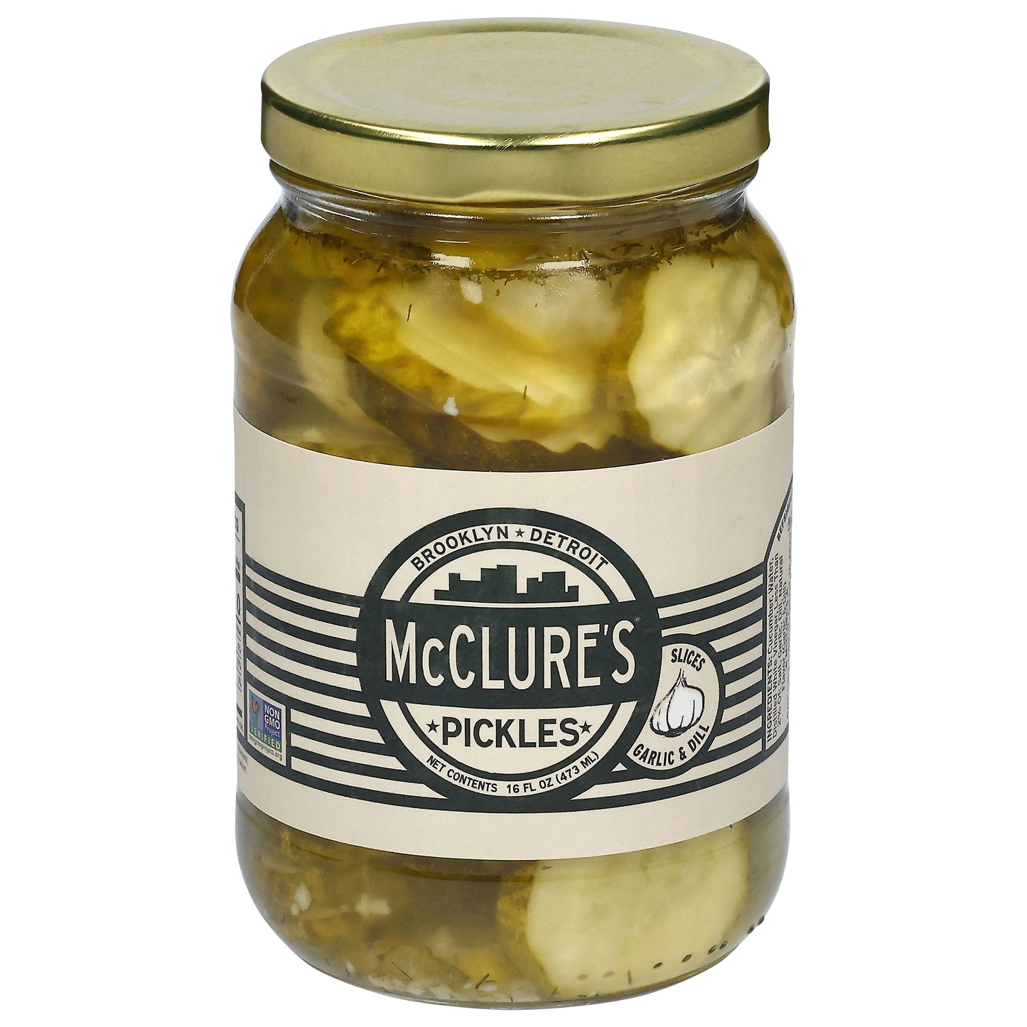 McClure's Slices Garlic & Dill Pickles 16 fl oz