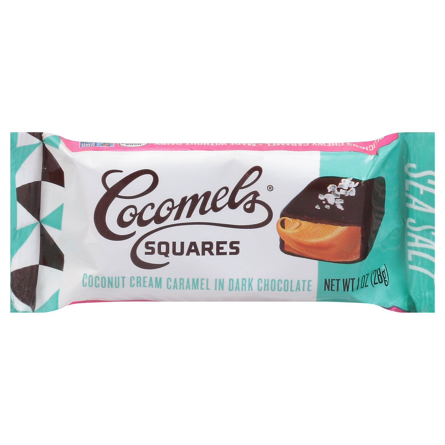 Cocomels Squares Sea Salt Dark Chocolate 1 oz