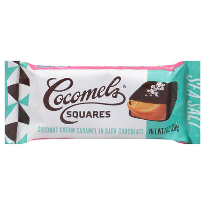 Cocomels Squares Sea Salt Dark Chocolate 1 oz