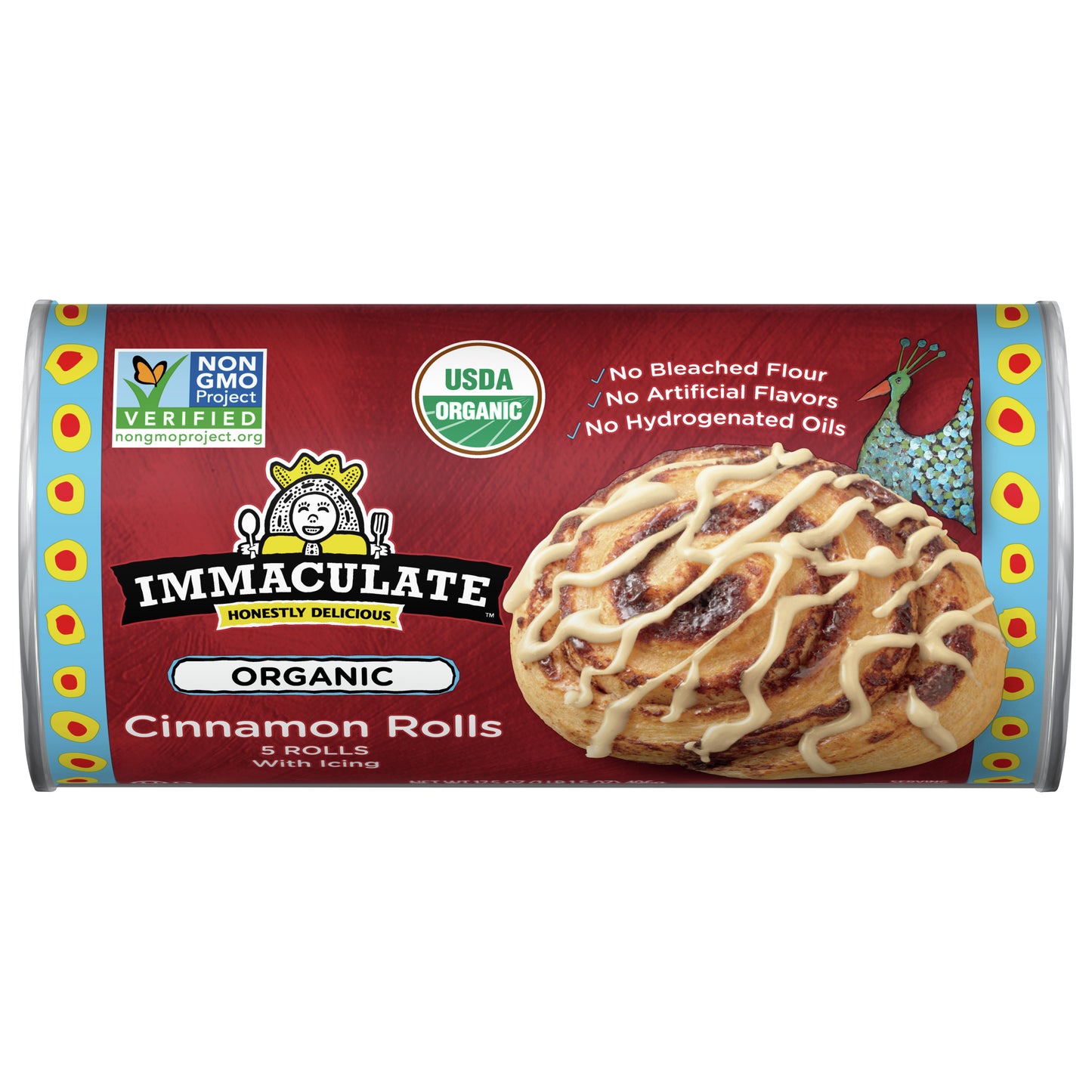 Immaculate Baking Organic Cinnamon Rolls with Icing, 5 Rolls, 17.5 oz.