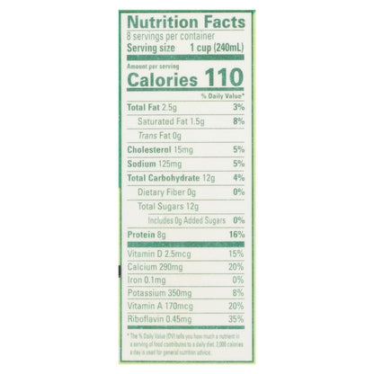 Organic Valley Lactose Free Low Fat Milk 0.5 gal