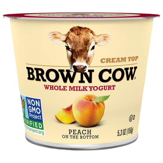 Brown Cow Whole Milk Peach Yogurt 5.3 oz